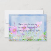 Tiny Floral Wedding danke Ihnen Card Wild Blume (Rückseite)