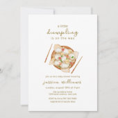 Tiny Flower Bao Dumpling Baby Shower  Einladung (Vorderseite)