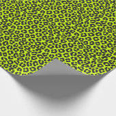 Tiny Fluorescent Lime Green Leopard Print Geschenkpapier (Ecke)