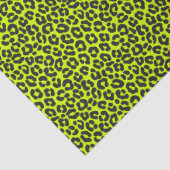 Tiny Fluorescent Lime Green Leopard Print Seidenpapier (Detail)