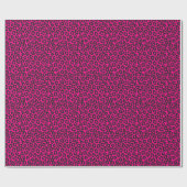 Tiny Fluorescent Pink Leopard Print Geschenkpapier (Flach)