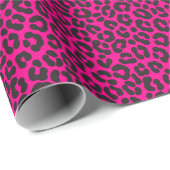 Tiny Fluorescent Pink Leopard Print Geschenkpapier (Rolleneckpunkt)