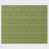 Tiny Fluorescent Yellow Leopard Print Geschenkpapier (Flach)
