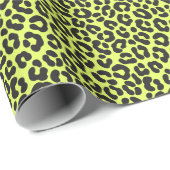 Tiny Fluorescent Yellow Leopard Print Geschenkpapier (Rolleneckpunkt)