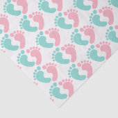 Tiny Footprints Baby Reveal Party Tissue Paper Seidenpapier (Ausschnitt)