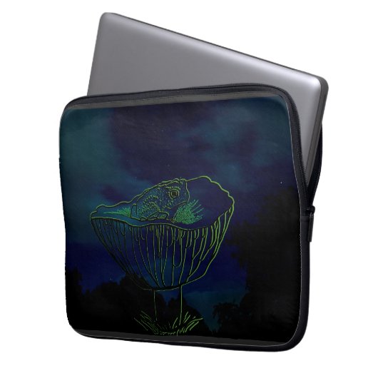 Tiny Frog in einem Pilz Laptopschutzhülle (Vorderseite Links)