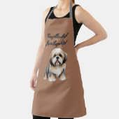 Tiny Furry Friend: Weich braun, grau und weißer Hu Schürze (InSitu)