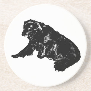 Tiny Gallery: Seitliche Erholung Retriever Getränkeuntersetzer