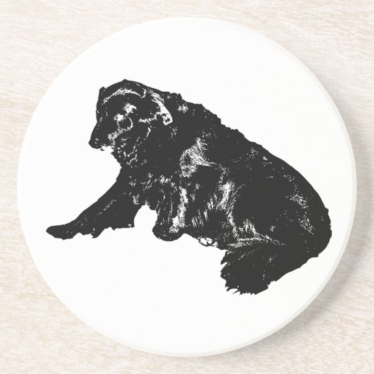 Tiny Gallery: Seitliche Erholung Retriever Getränkeuntersetzer (Vorne)