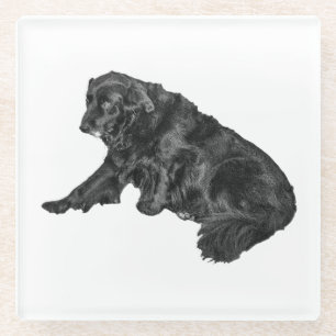 Tiny Gallery: Seitliche Erholung Retriever Glasuntersetzer