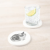 Tiny Gallery: Tabby on Cushion Getränkeuntersetzer (Seite)