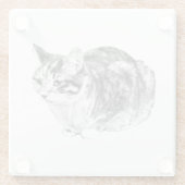 Tiny Gallery: Tabby on Cushion Glasuntersetzer (Rückseite)