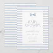 Tiny Gentleman Watercolor Bow Krawatte Einladung (Vorne/Hinten)