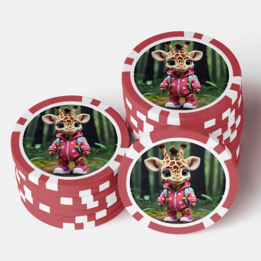 "Tiny Giraffe, Big World" Pokerchips (Stapel)