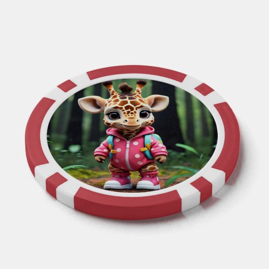 "Tiny Giraffe, Big World" Pokerchips (Einzeln)