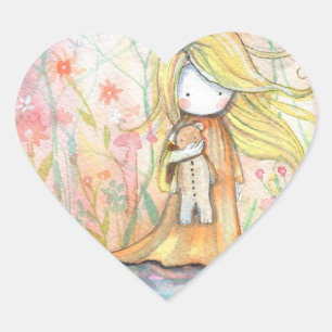 Tiny Girl und ihre Teddy Bären Sticker