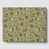 Tiny Goats on Green - Goat Herd Pattern Gästebuch (Rückseite)