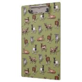 Tiny Goats on Green - Goat Herd Pattern Klemmbrett (Links)
