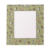 Tiny Goats on Green - Goat Herd Pattern Notizblock (Vorderseite)