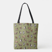 Tiny Goats on Green - Goat Herd Pattern Tasche (Rückseite)