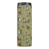 Tiny Goats on Green - Goat Herd Pattern Thermosbecher (Rückseite)
