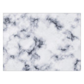 Tiny Gold Confetti Schwarz-Weiß-Marmor Stone Tischdecke (Vorderseite (Horizontal))