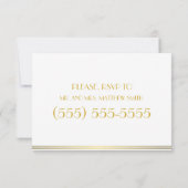 Tiny Gold Great Gatsby Wedding Probe lädt ein Einladung (Rückseite)