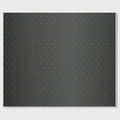 Tiny Gold Polka Dots und Black Satin Geschenkpapier (Flach)