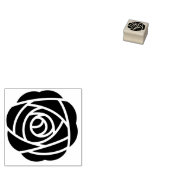 Tiny Graphic Rose Blossom Blume Floral Gummistempel (Stempel)