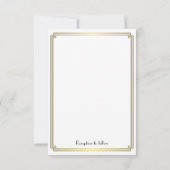 Tiny Great Gatsby Art Deco Gold Wedding Einladunge Einladung (Rückseite)