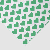 Tiny Green Hearts Musterteppichpapier Seidenpapier (Detail)