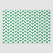 Tiny Green Hearts Musterteppichpapier