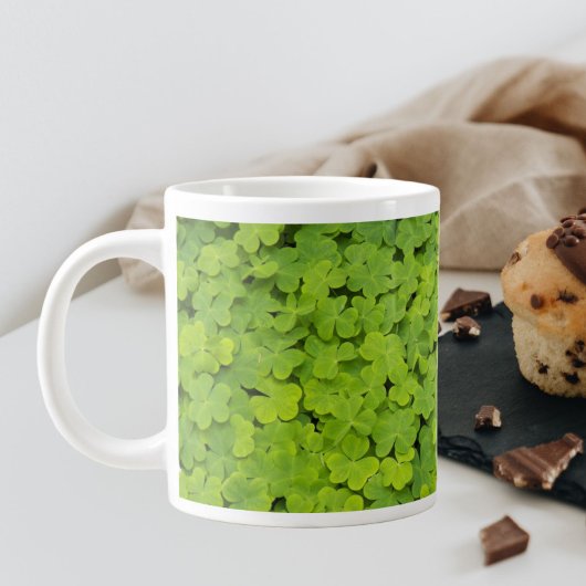 Tiny Green Kleeblatts Floral Jumbo-Tasse