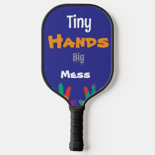 Tiny Hands Big Mess Kids Art Pickleball Schläger (Rückseite)