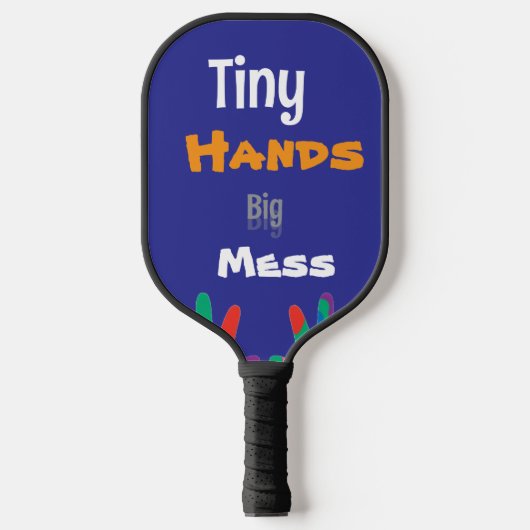 Tiny Hands Big Mess Kids Art Pickleball Schläger (Vorderseite)
