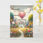 Tiny Happy Moments Birthday Card, Whimsical Garden Karte (Gelbe Blume)