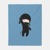 Tiny Happy Ninja auf Blue Fleecedecke (Vorderseite)