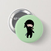 Tiny Happy Ninja auf Green Button (Vorne & Hinten)