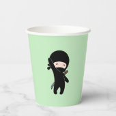 Tiny Happy Ninja auf Green Pappbecher (Rückseite)
