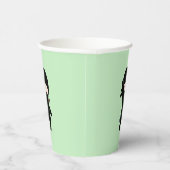 Tiny Happy Ninja auf Green Pappbecher (Rechts)