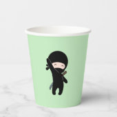 Tiny Happy Ninja auf Green Pappbecher (Vorderseite)