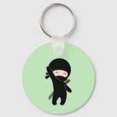 Tiny Happy Ninja auf Green Schlüsselanhänger (Vorderseite)
