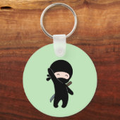 Tiny Happy Ninja auf Green Schlüsselanhänger (Vorderseite)