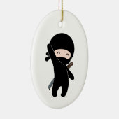 Tiny Happy Ninja Keramik Ornament (Rechts)
