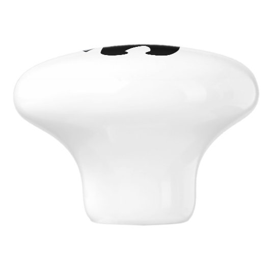 Tiny Happy Ninja Keramikknauf (Seitenansicht)