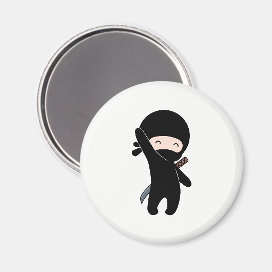 Tiny Happy Ninja Magnet (Vorderseite/Rückseite)