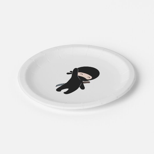 Tiny Happy Ninja Pappteller (Schrägansicht)