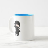 Tiny Happy Ninja Zweifarbige Tasse (Vorderseite Links)