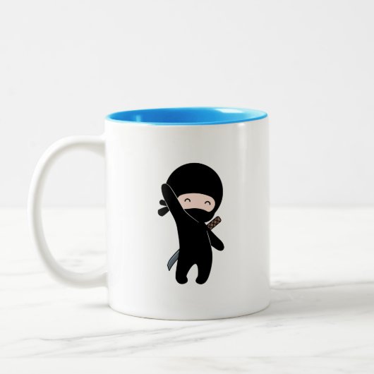 Tiny Happy Ninja Zweifarbige Tasse (Links)
