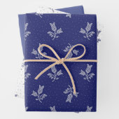 Tiny Harebells - Ungarische Blauer Farbstoff Folk Geschenkpapier Set (Beispiel)